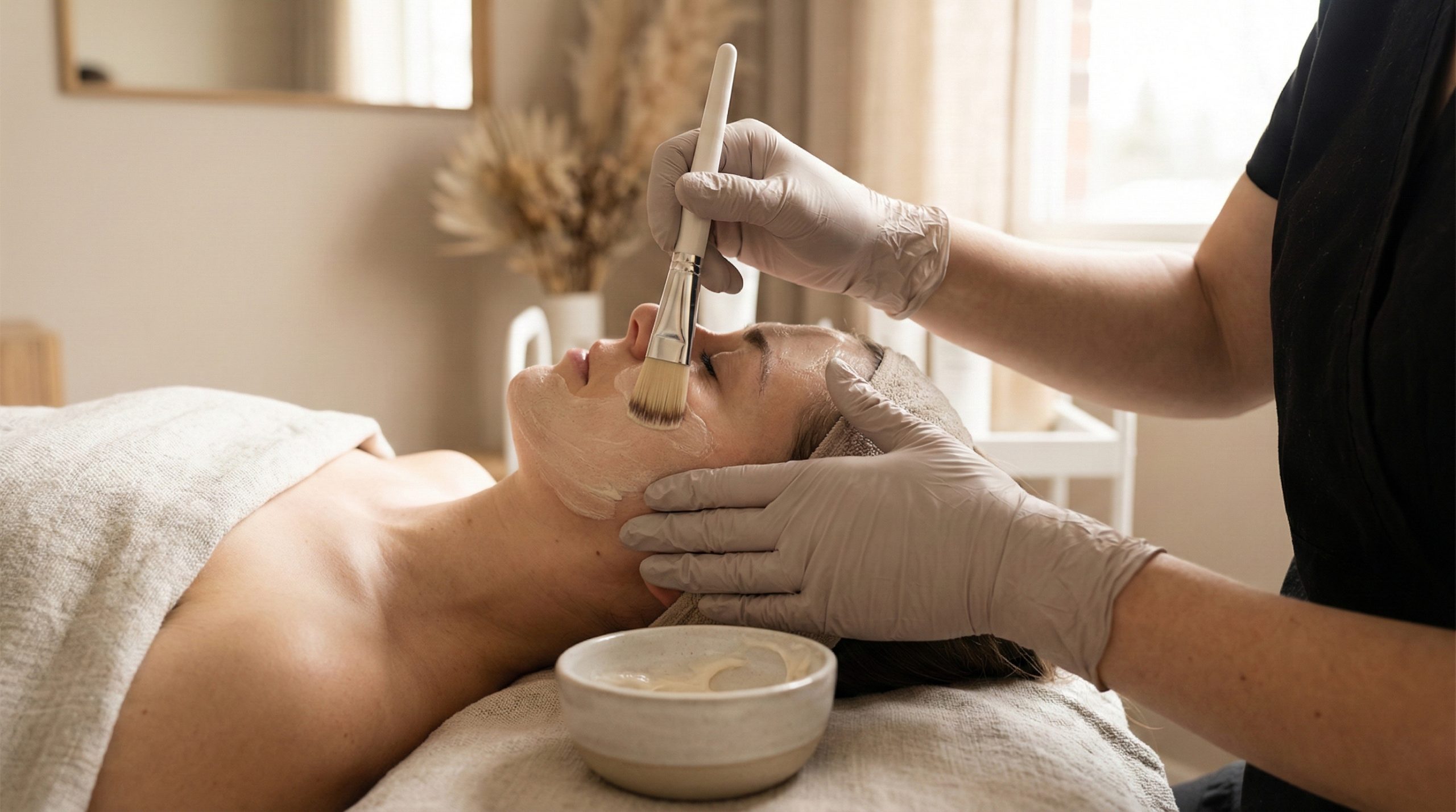 Gesichtsbehandlung im Studio – Reinigung und Ausreinigung