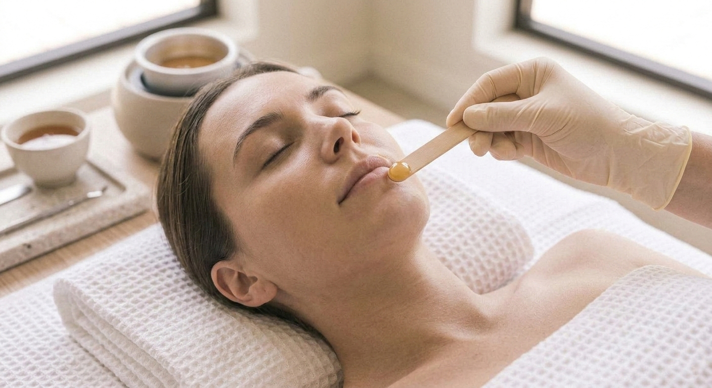 Gesicht Waxing – präzise Haarentfernung im Studio